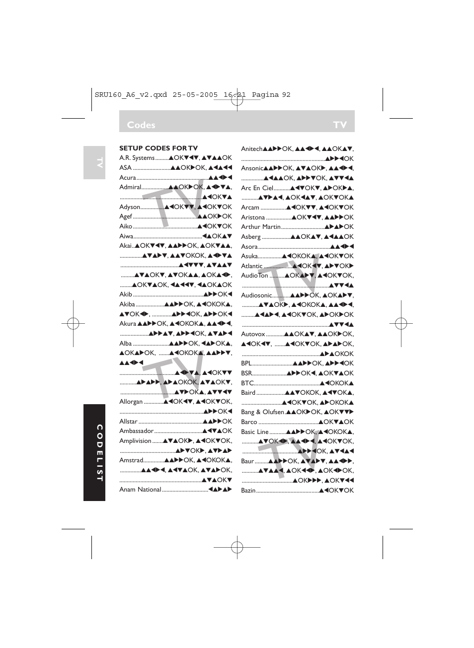 Philips Mando a distancia universal User Manual | Page 92 / 112