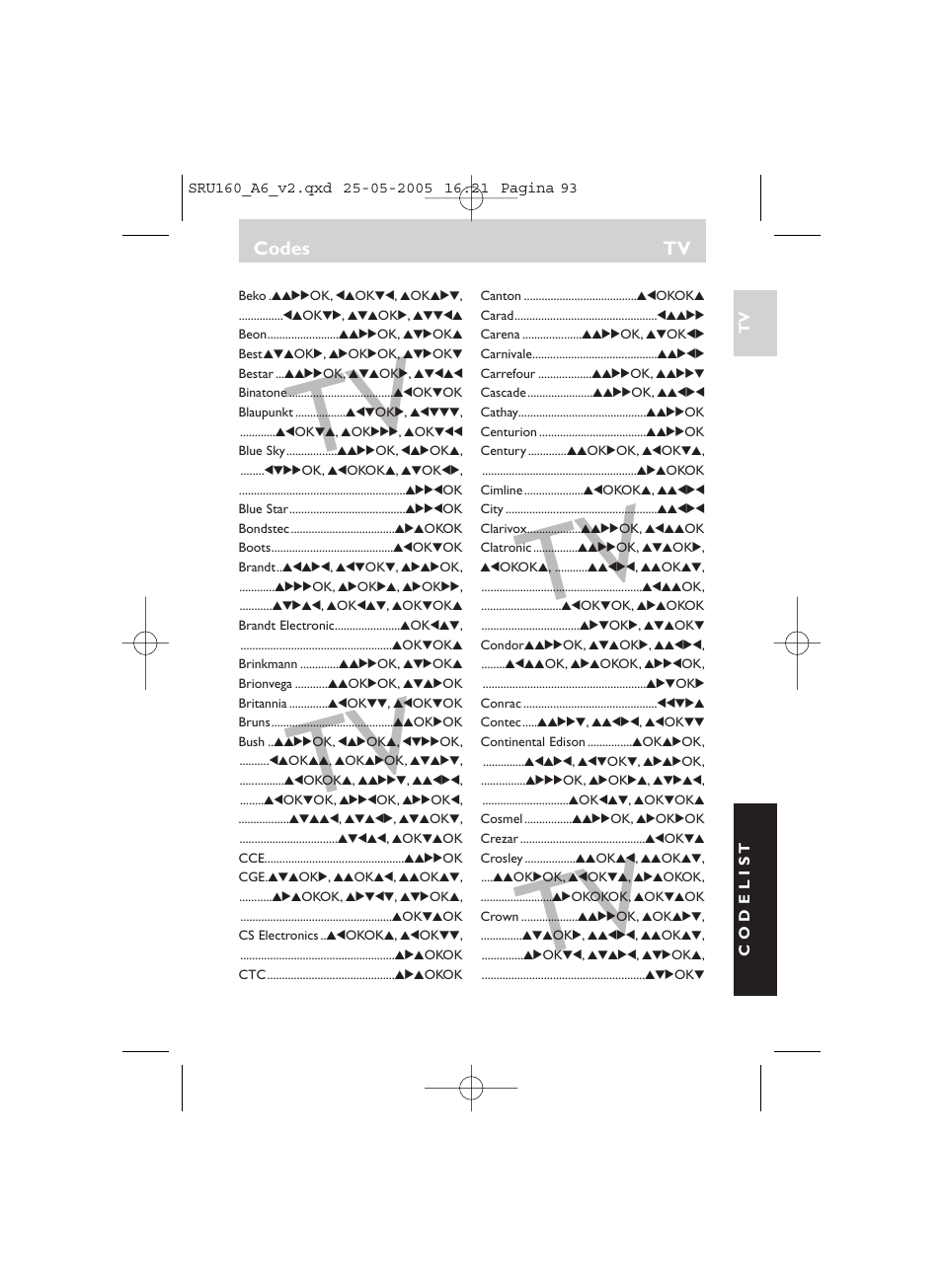 Philips Mando a distancia universal User Manual | Page 93 / 112