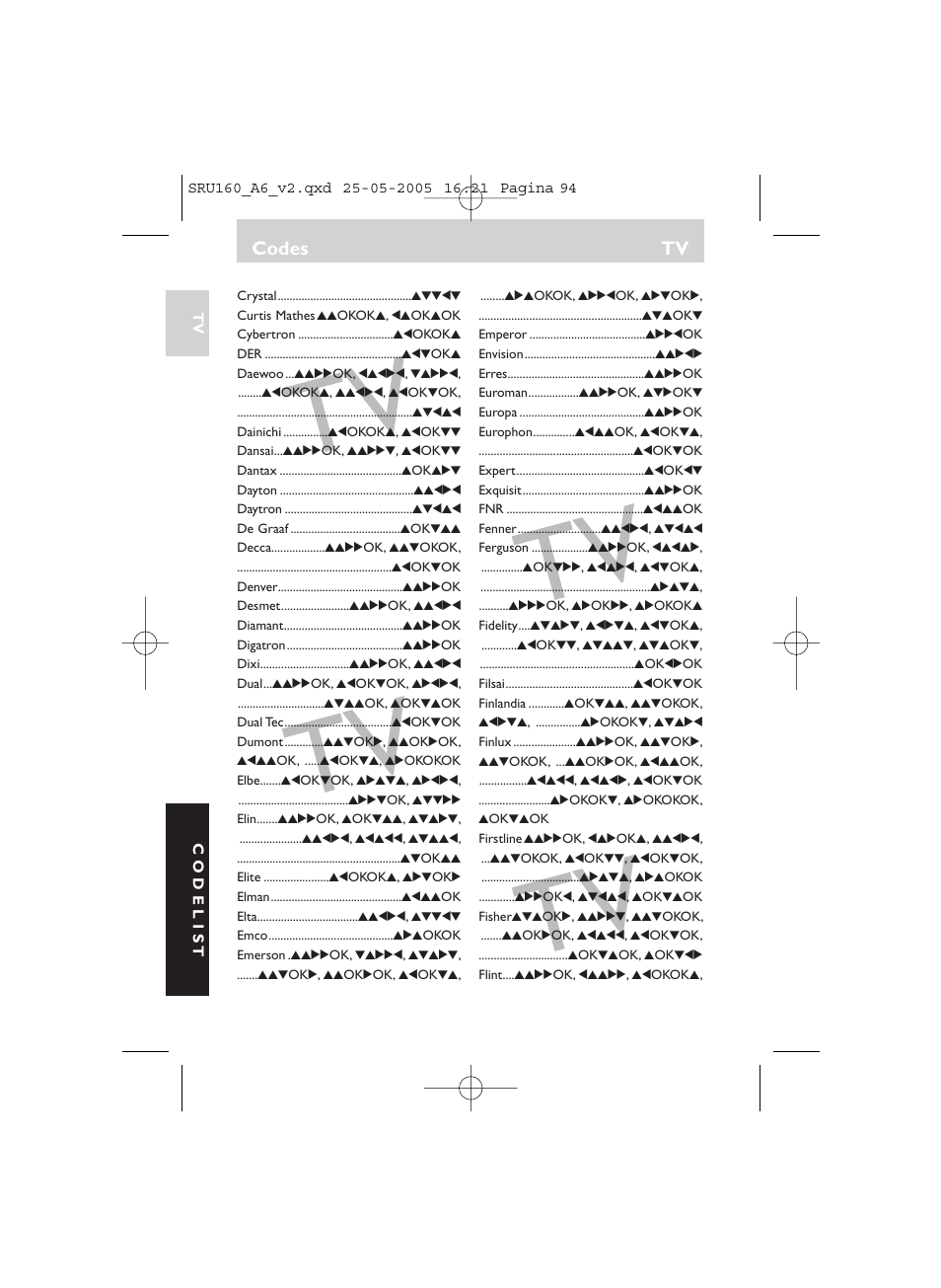 Philips Mando a distancia universal User Manual | Page 94 / 112