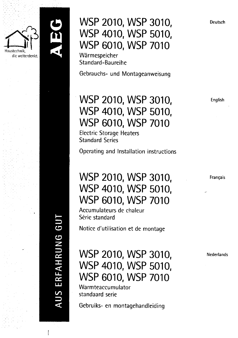 AEG WSP 7010 User Manual | 19 pages