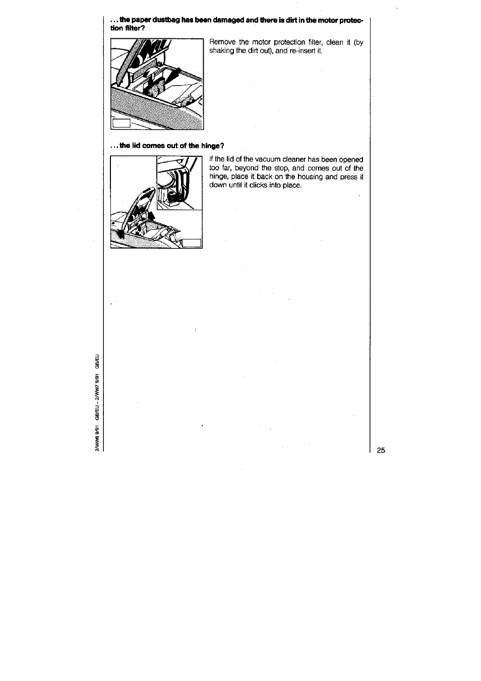 AEG VAMPYR 831I User Manual | Page 13 / 16