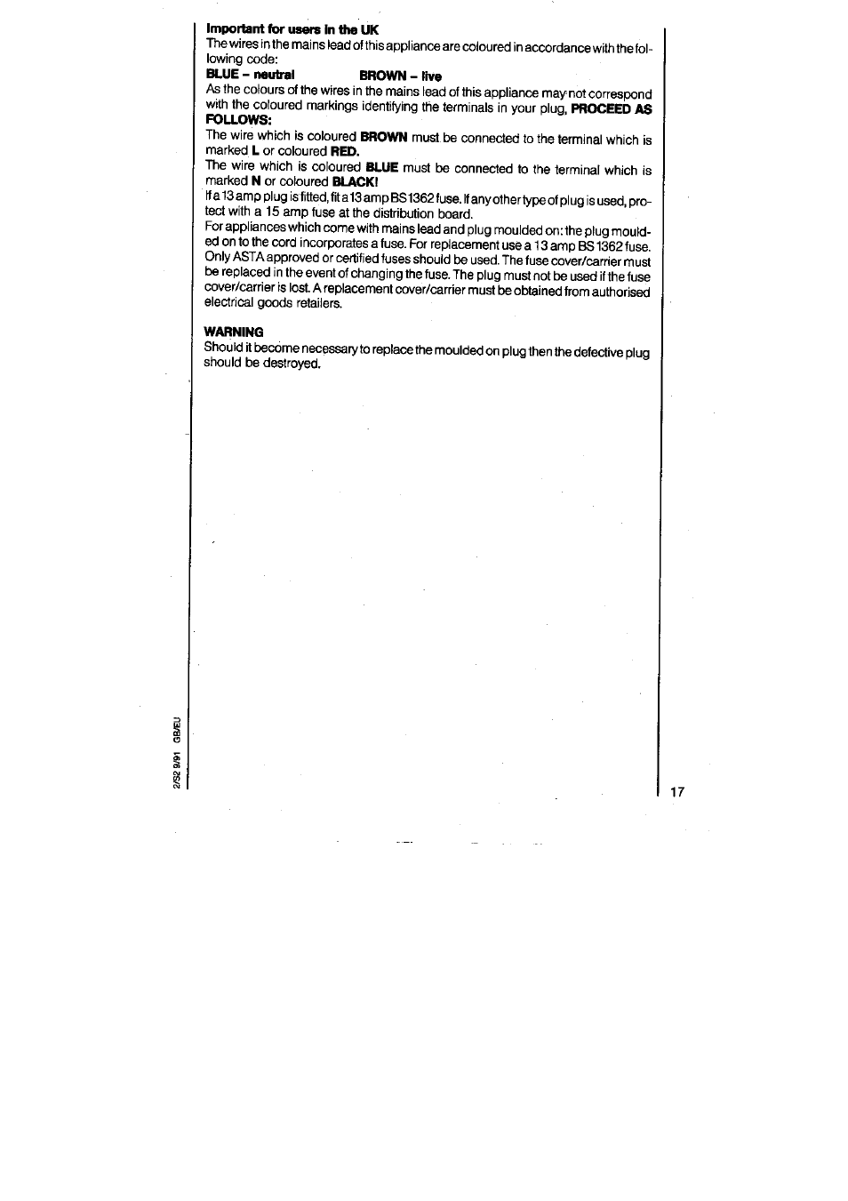 AEG VAMPYR 831I User Manual | Page 5 / 16