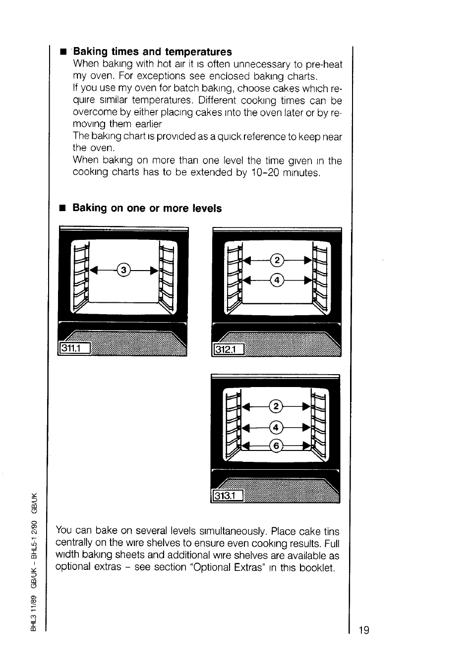 Baking times and temperatures | AEG 7658B User Manual | Page 19 / 39