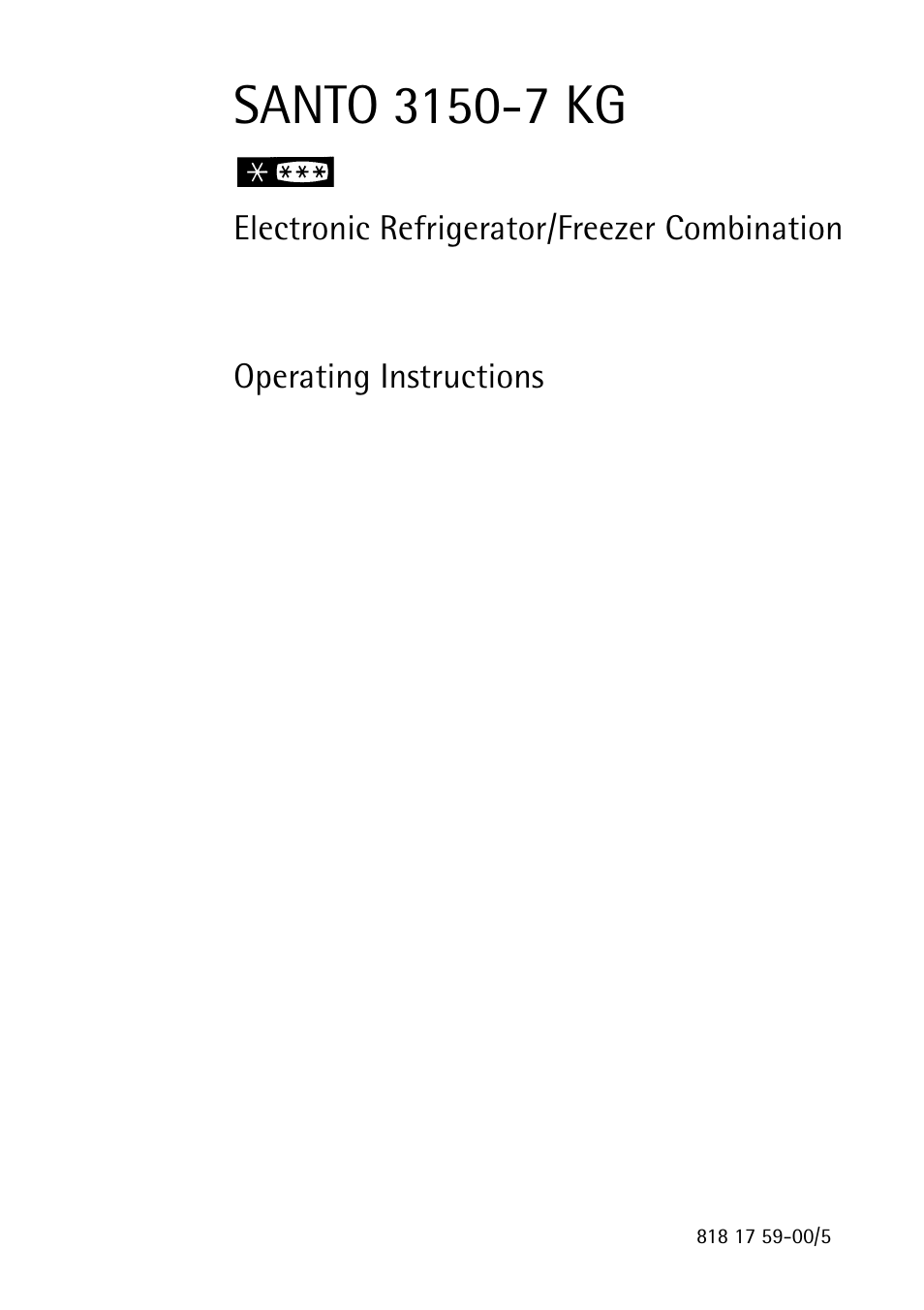 AEG SANTO 3150-7 KG User Manual | 40 pages