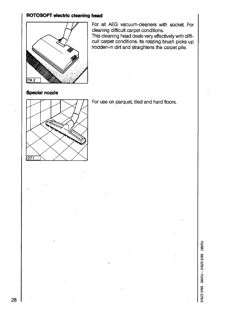 Rotosoft electric cleaning head | AEG VAMPYR 825I User Manual | Page 14 / 16