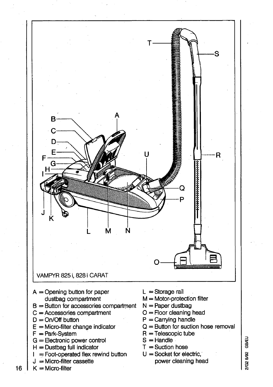 AEG VAMPYR 825I User Manual | Page 2 / 16