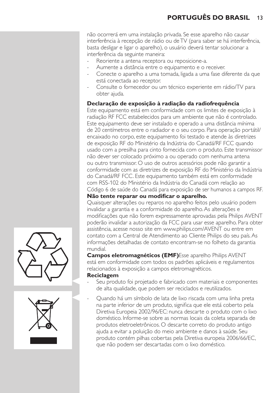 Philips AVENT Vigilabebés con vídeo digital User Manual | Page 13 / 22