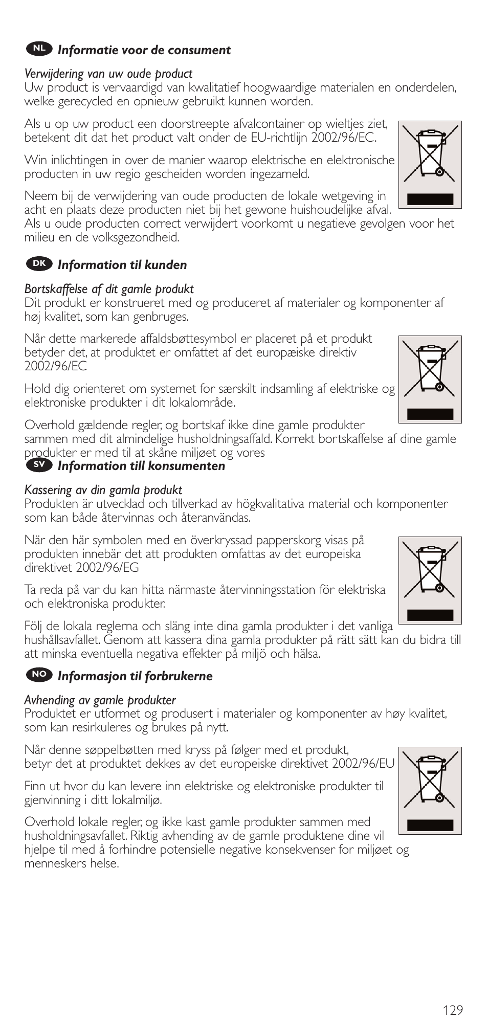 Philips Mando a distancia universal User Manual | Page 129 / 132