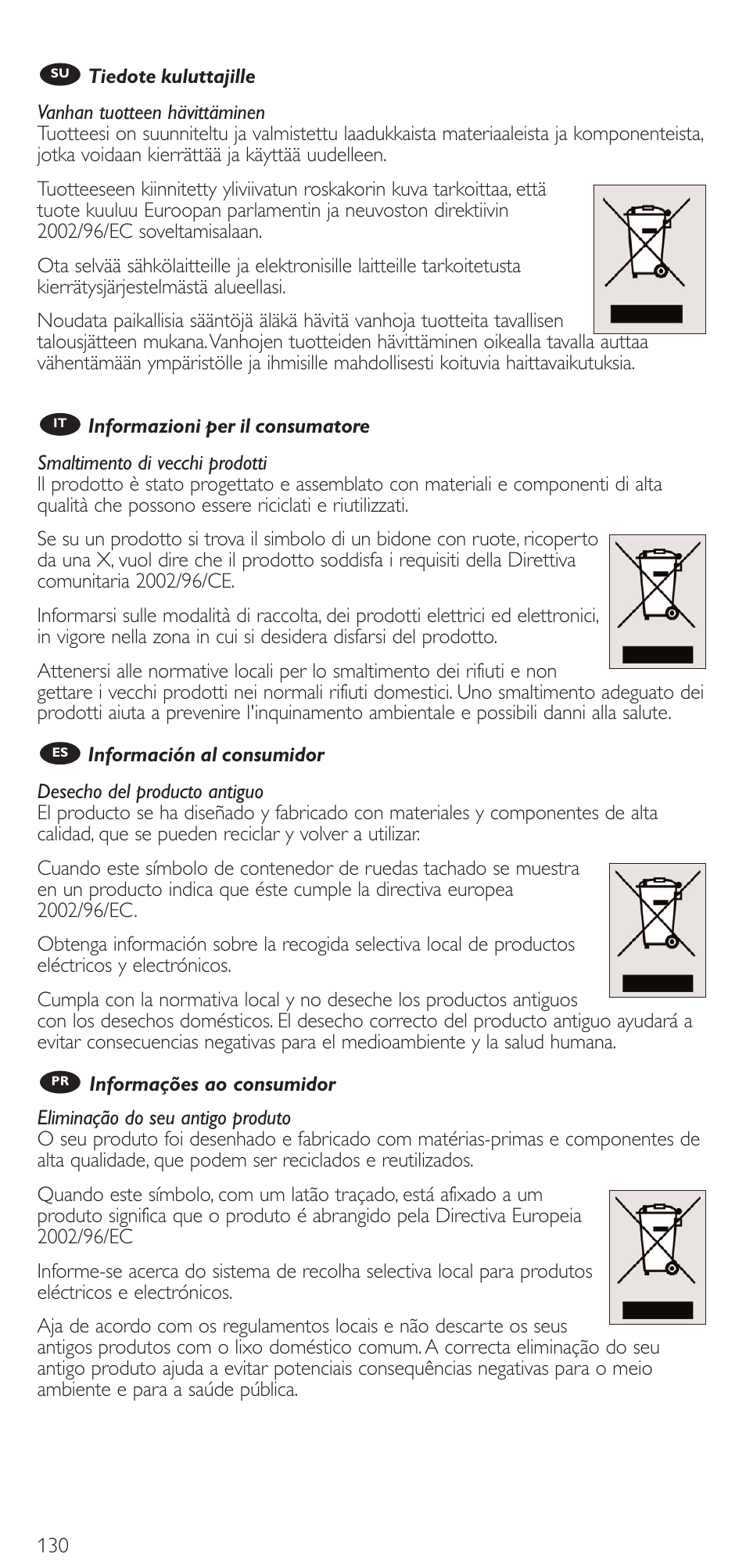 Philips Mando a distancia universal User Manual | Page 130 / 132