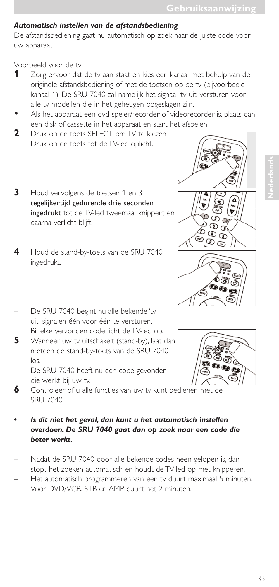 Gebruiksaanwijzing | Philips Mando a distancia universal User Manual | Page 33 / 132