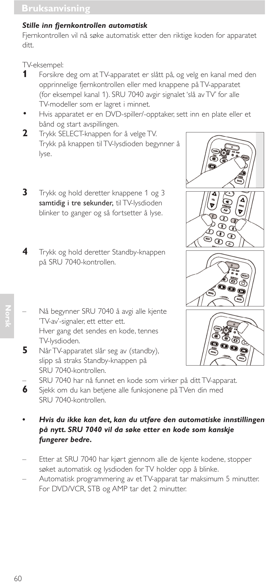 Bruksanvisning | Philips Mando a distancia universal User Manual | Page 60 / 132