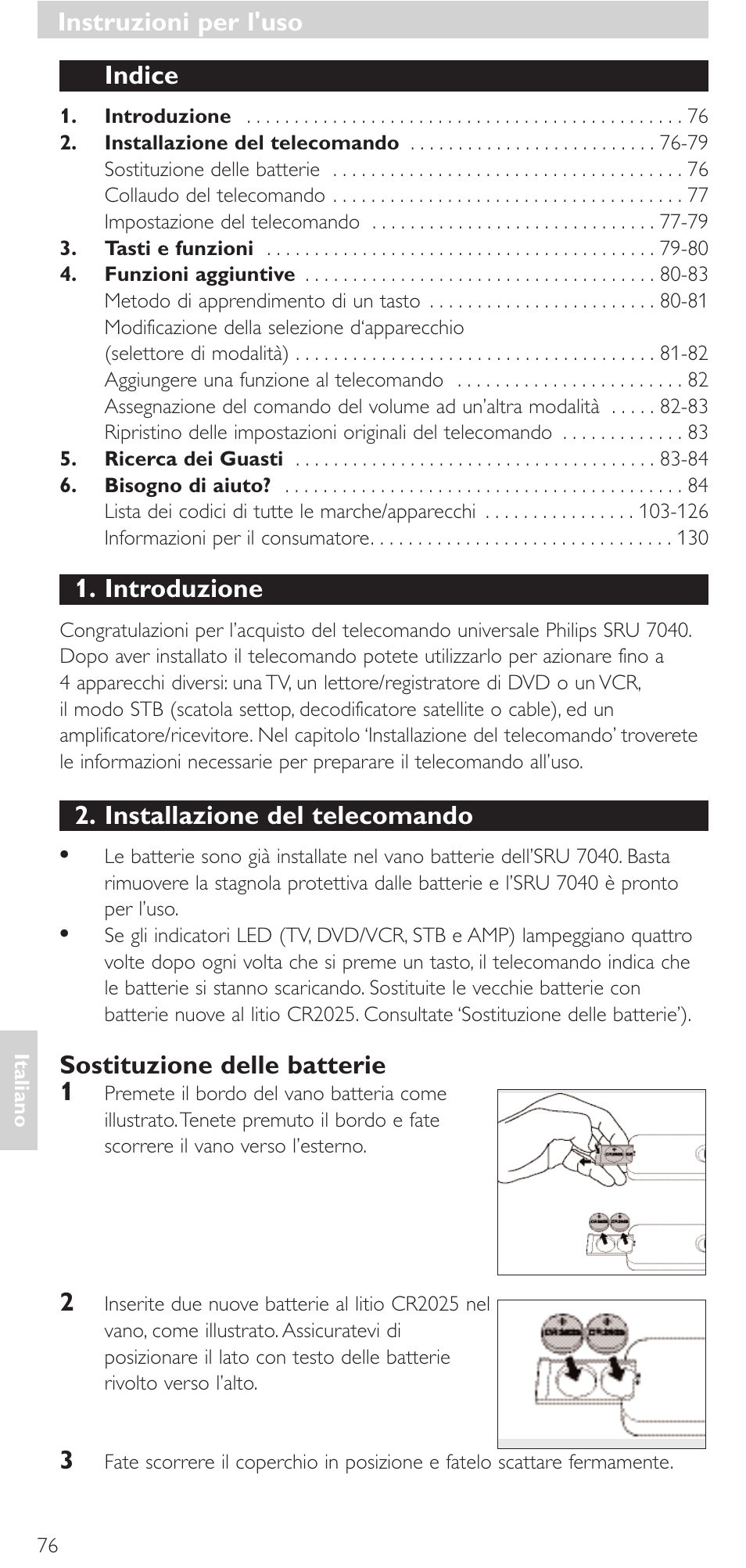 Philips Mando a distancia universal User Manual | Page 76 / 132