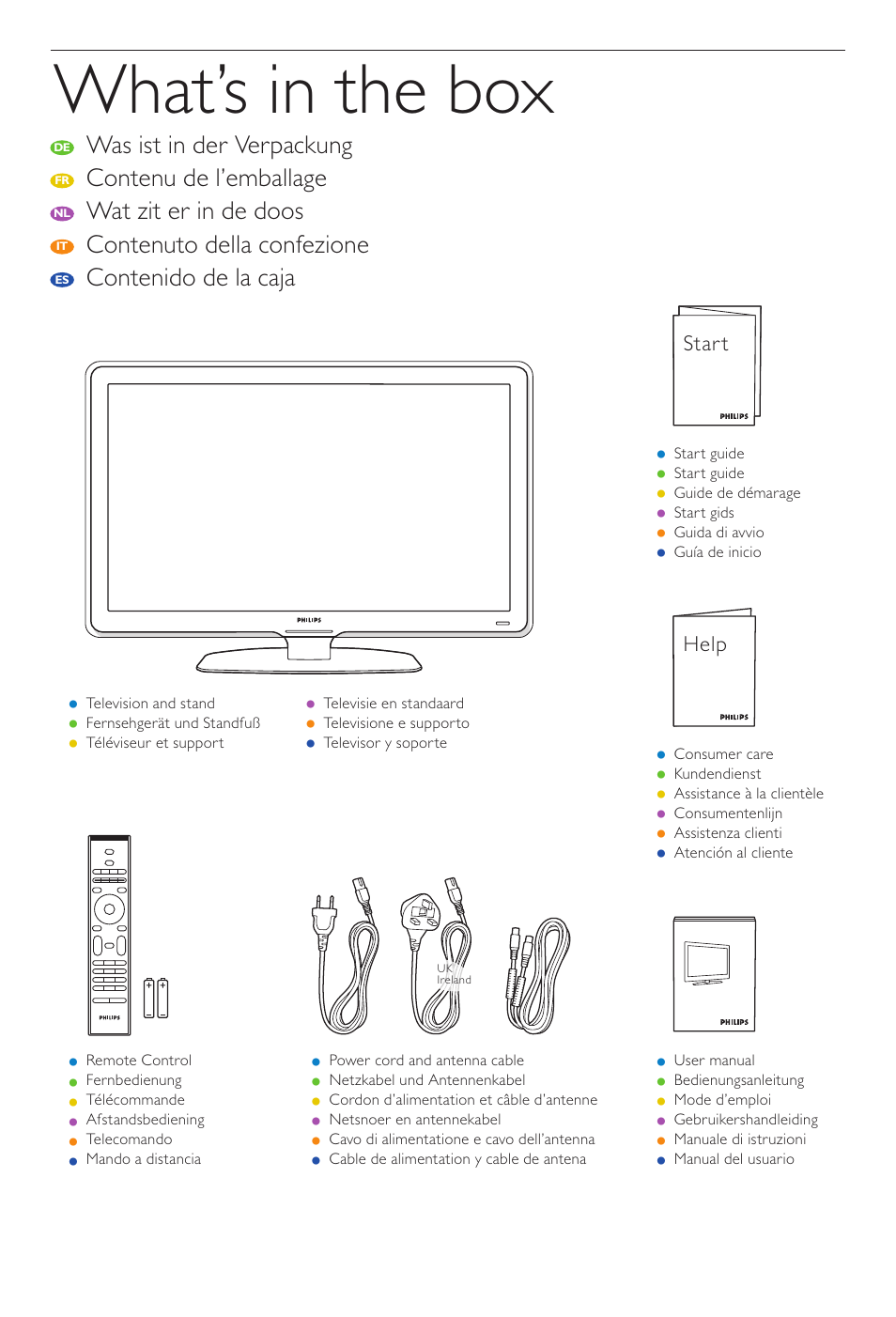 What’s in the box | Philips TV LCD User Manual | Page 2 / 12