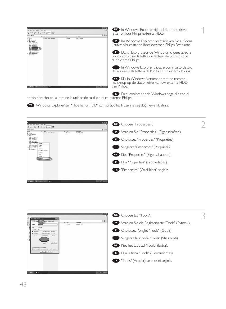 Philips Disco duro externo User Manual | Page 48 / 68