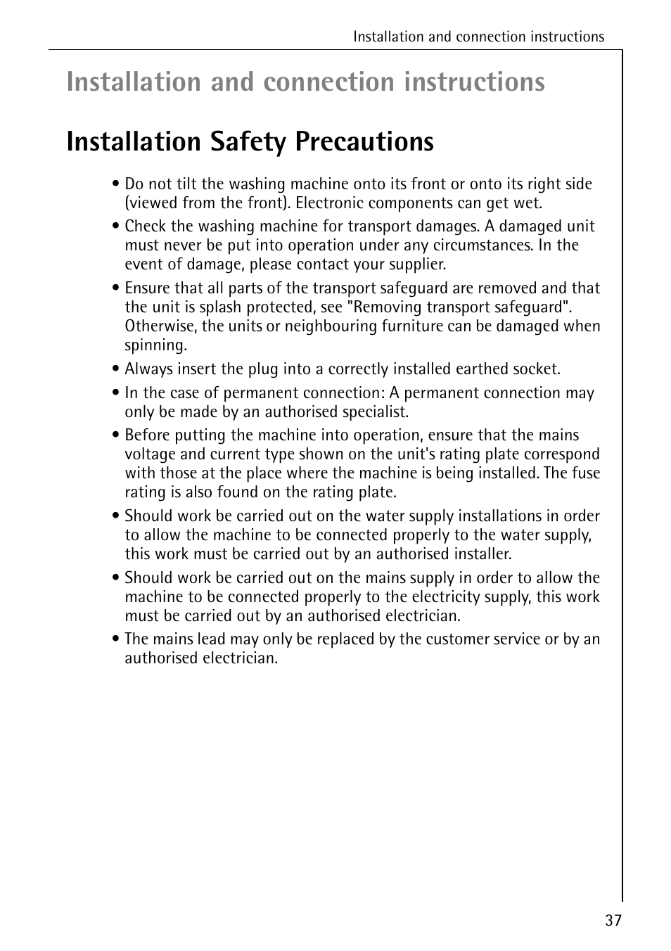 AEG LAVAMAT W 857 User Manual | Page 37 / 52