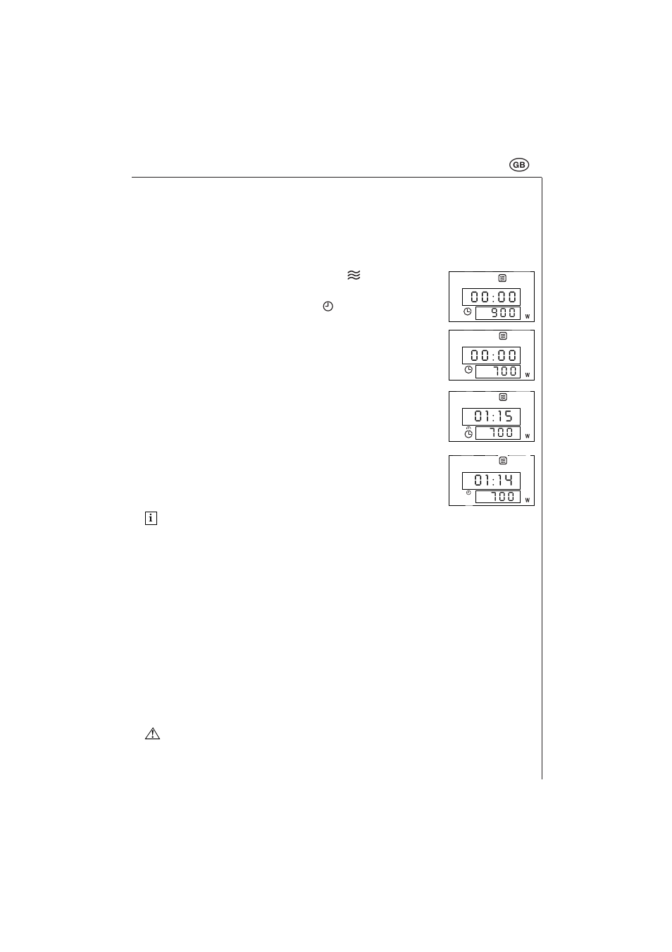 Microwave only, Cooking times can be set as follows | AEG MCC 663 User Manual | Page 19 / 46