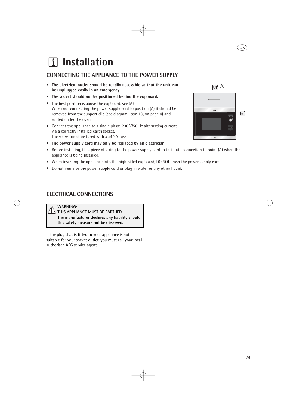 Installation | AEG MC1761E  EN User Manual | Page 31 / 32