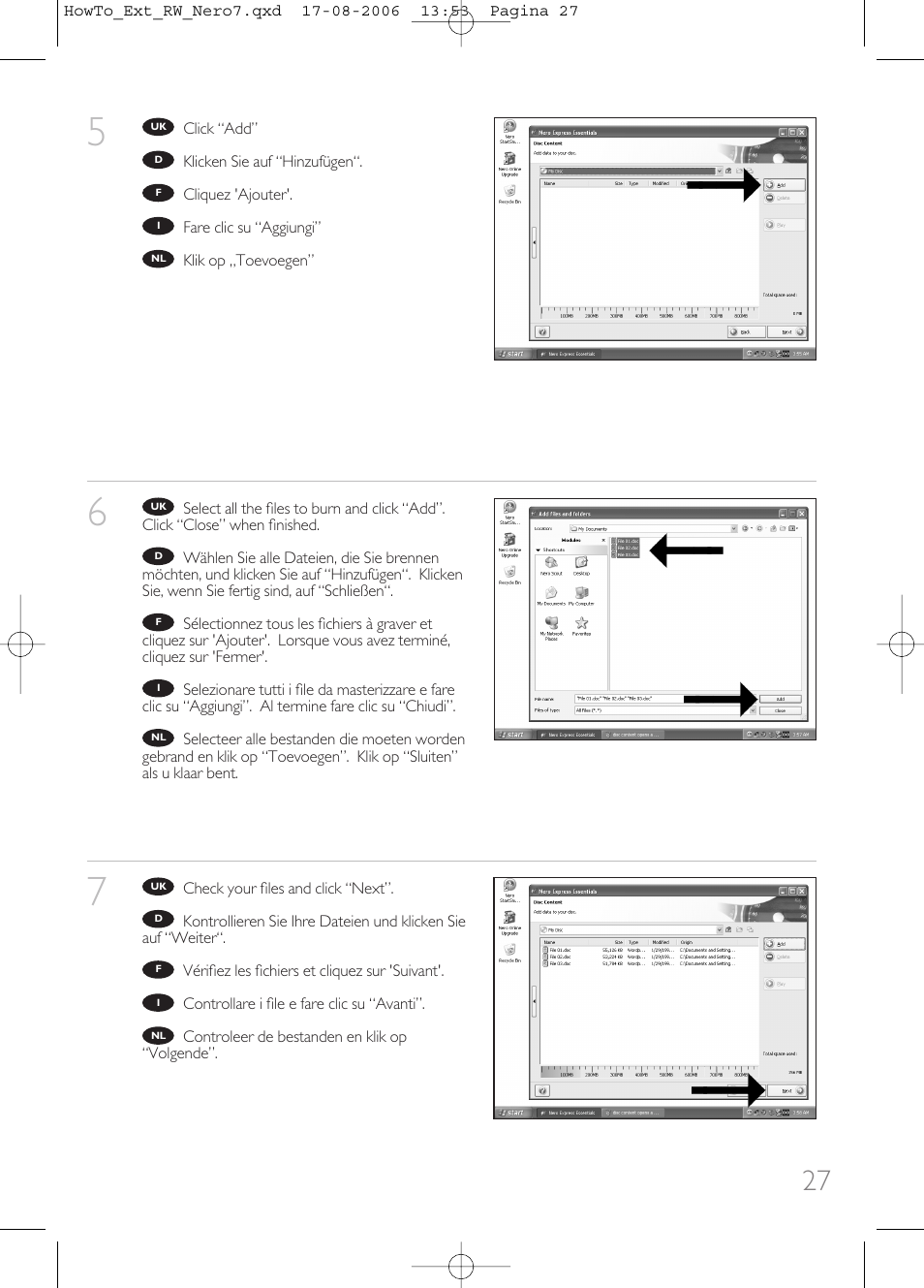 Philips How to for External ReWriters using Nero 7 User Manual | Page 27 / 72