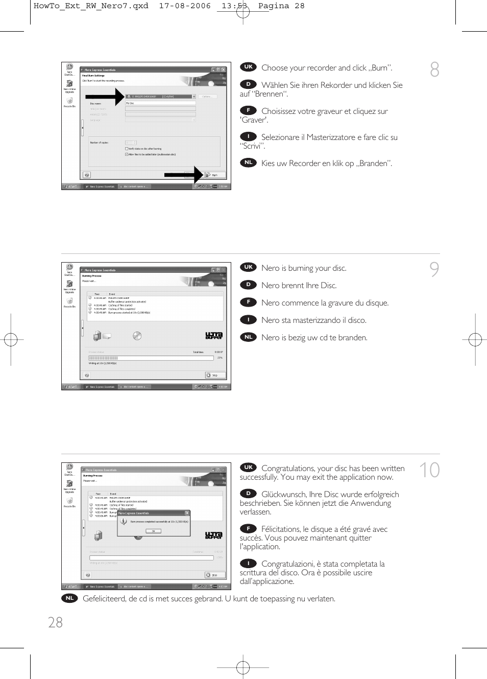 Philips How to for External ReWriters using Nero 7 User Manual | Page 28 / 72