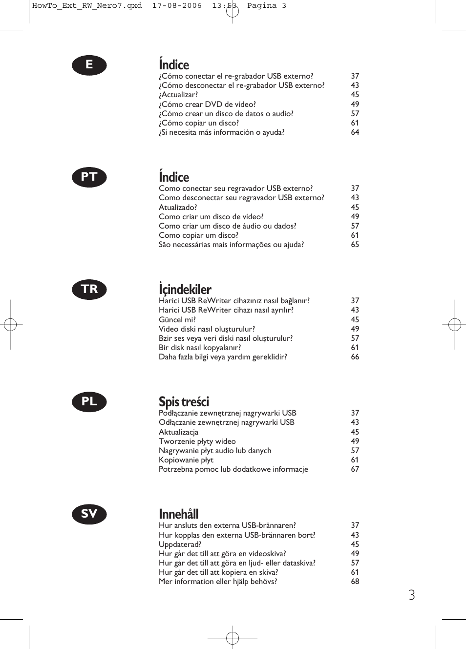 Philips How to for External ReWriters using Nero 7 User Manual | Page 3 / 72