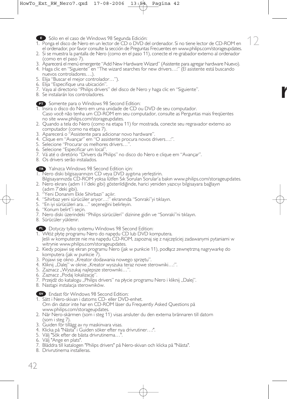 Philips How to for External ReWriters using Nero 7 User Manual | Page 42 / 72