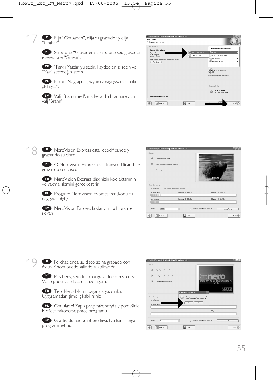 Philips How to for External ReWriters using Nero 7 User Manual | Page 55 / 72