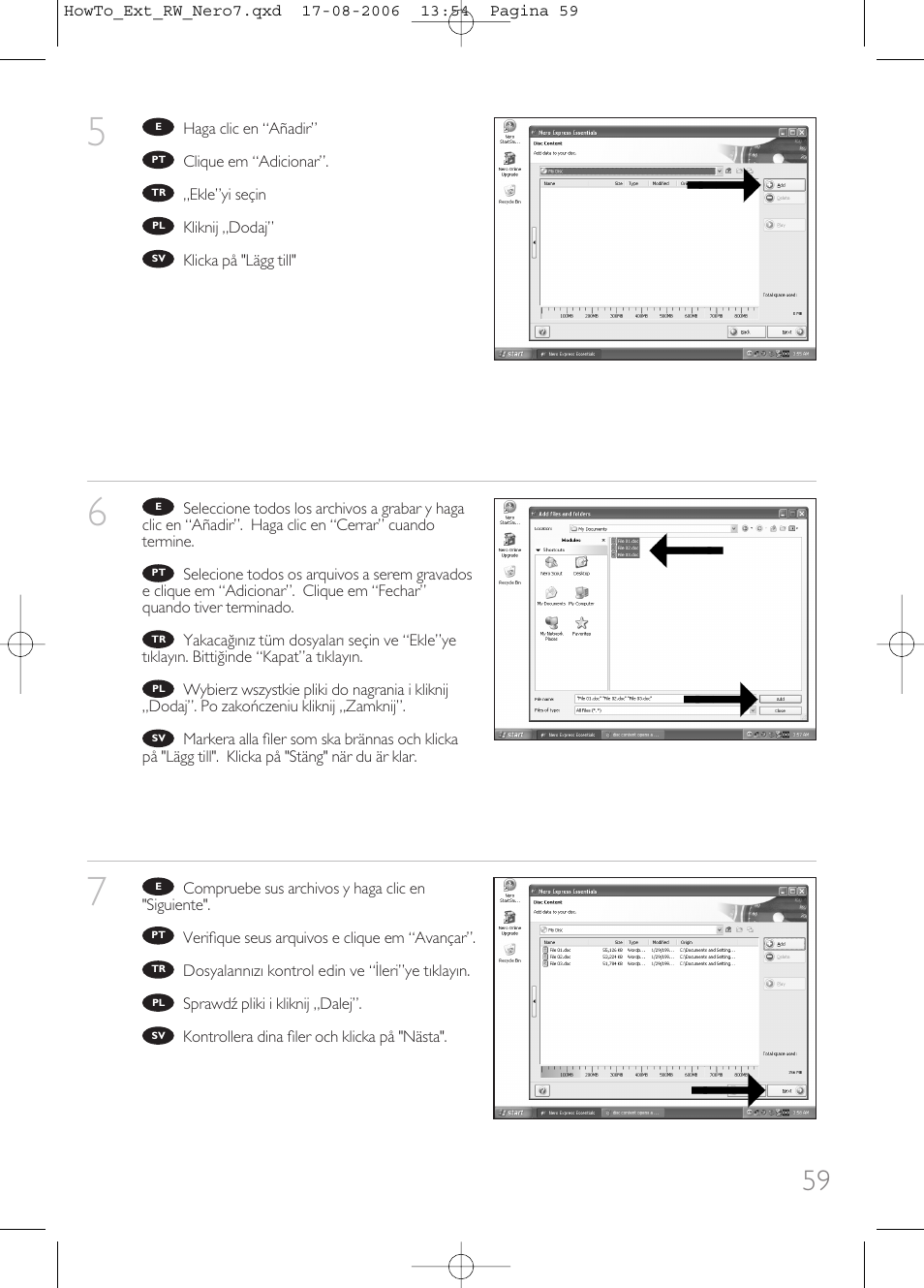 Philips How to for External ReWriters using Nero 7 User Manual | Page 59 / 72