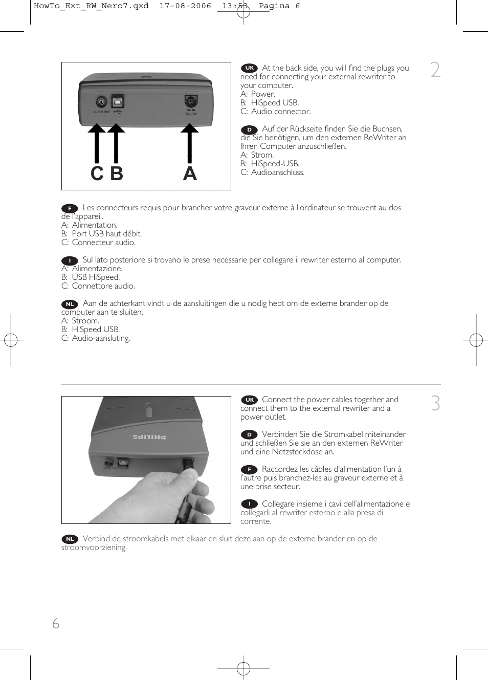 Philips How to for External ReWriters using Nero 7 User Manual | Page 6 / 72