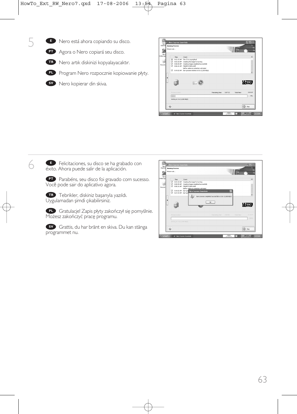 Philips How to for External ReWriters using Nero 7 User Manual | Page 63 / 72