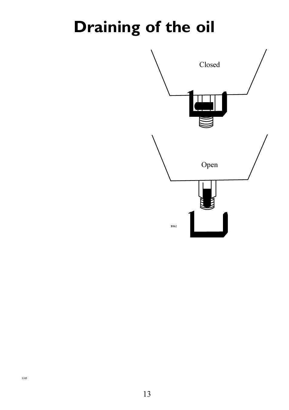 Draining of the oil | AEG 949600686 User Manual | Page 13 / 25