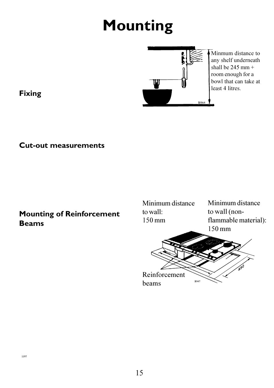 Mounting | AEG 949600686 User Manual | Page 15 / 25