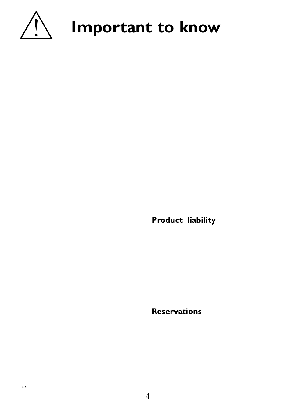 Important to know | AEG 949600686 User Manual | Page 4 / 25