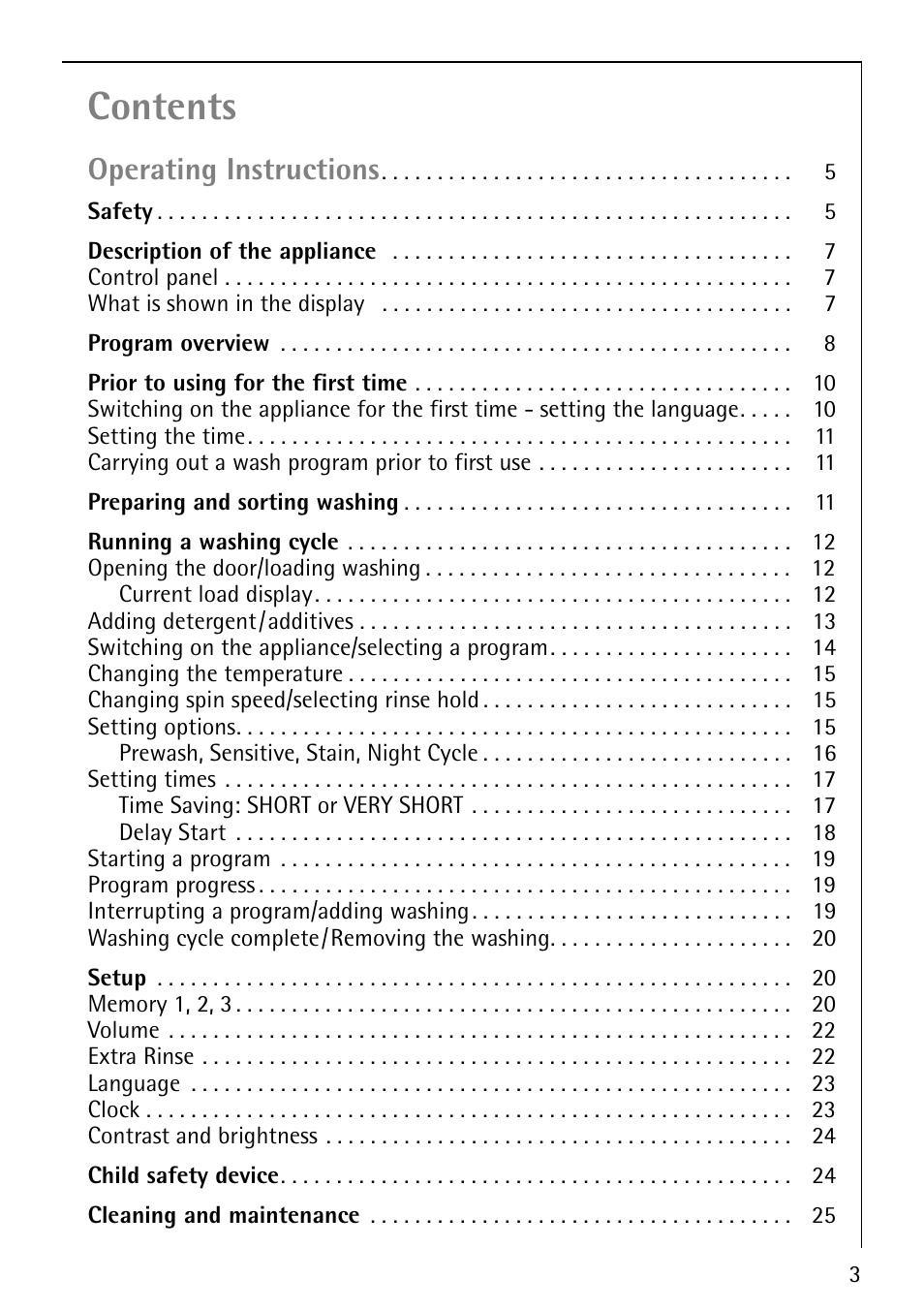 AEG LAVAMAT 88810 User Manual | Page 3 / 48