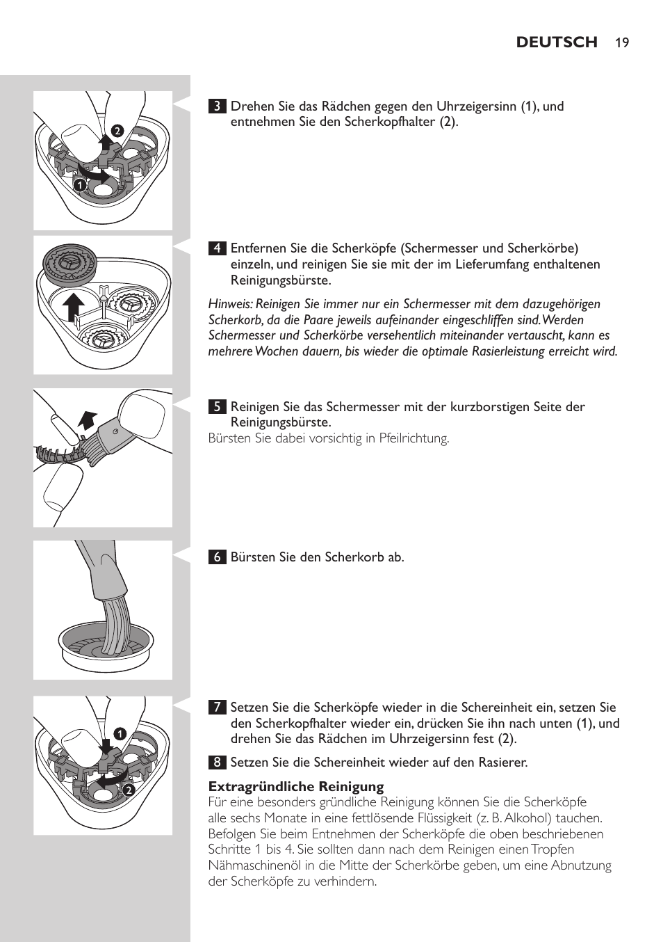 Philips SHAVER Series 3000 afeitadora eléctrica en seco User Manual | Page 19 / 84