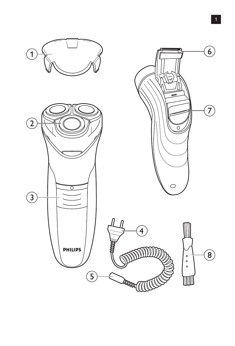 Philips SHAVER Series 3000 afeitadora eléctrica en seco User Manual | Page 2 / 84