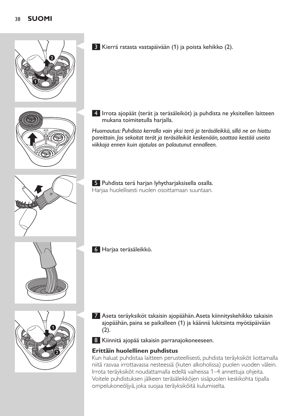 Philips SHAVER Series 3000 afeitadora eléctrica en seco User Manual | Page 38 / 84