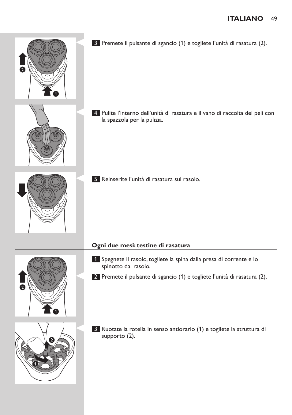 Philips SHAVER Series 3000 afeitadora eléctrica en seco User Manual | Page 49 / 84