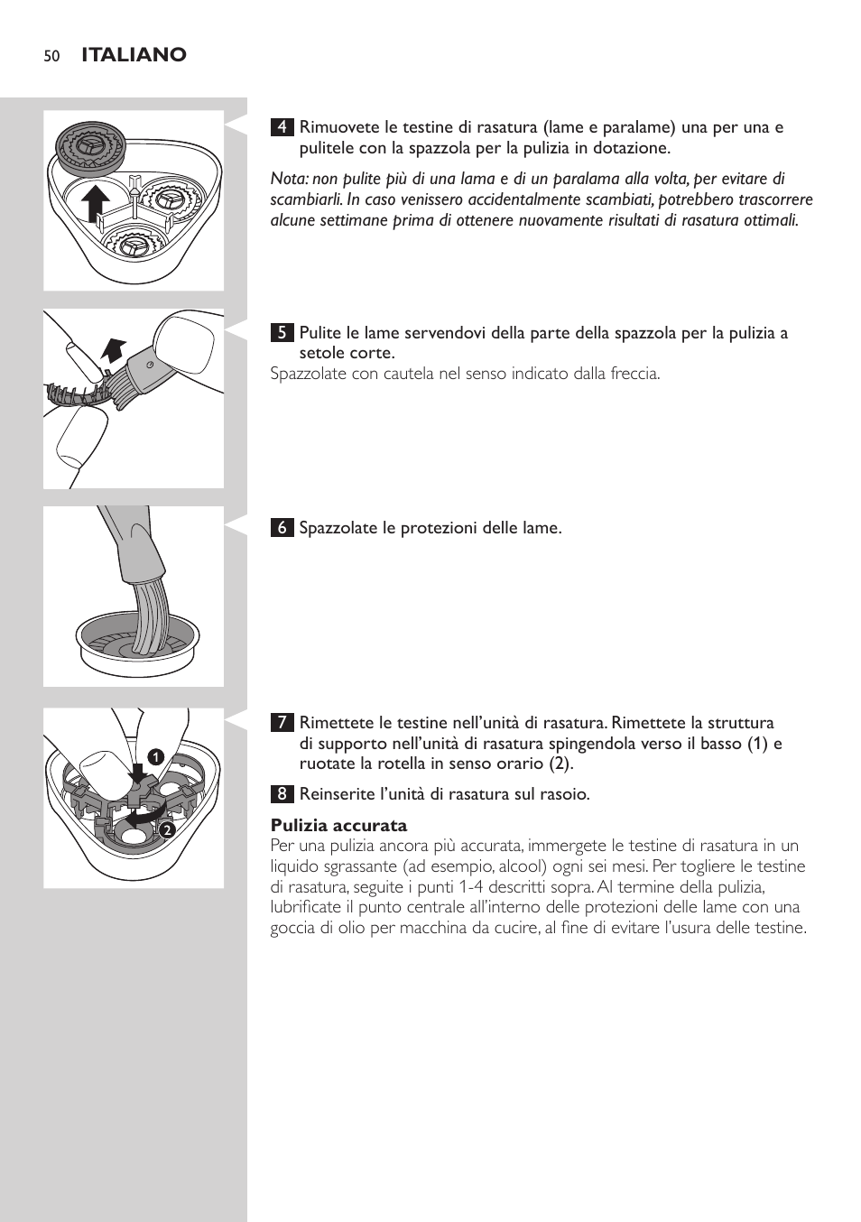 Philips SHAVER Series 3000 afeitadora eléctrica en seco User Manual | Page 50 / 84