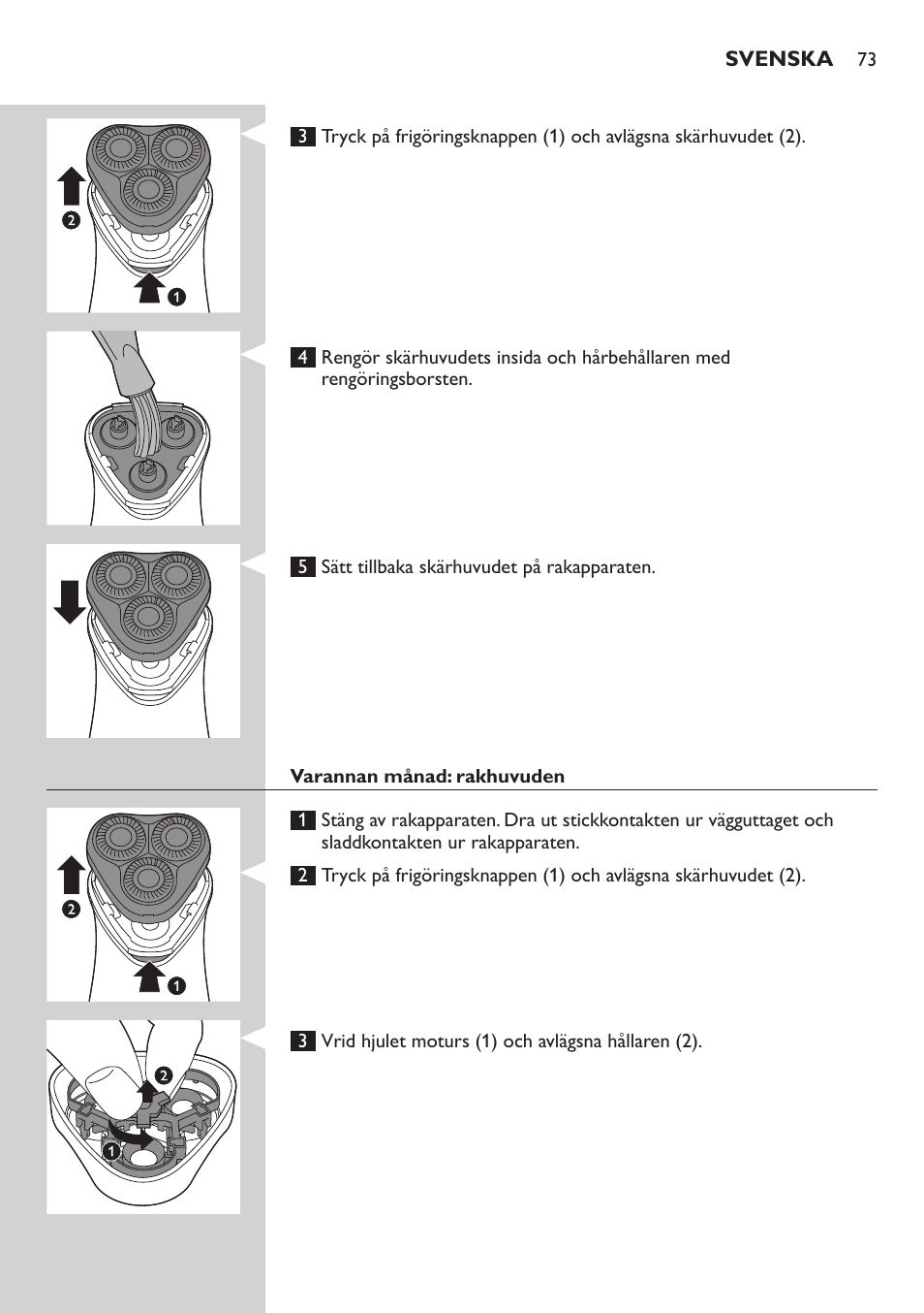 Philips SHAVER Series 3000 afeitadora eléctrica en seco User Manual | Page 73 / 84