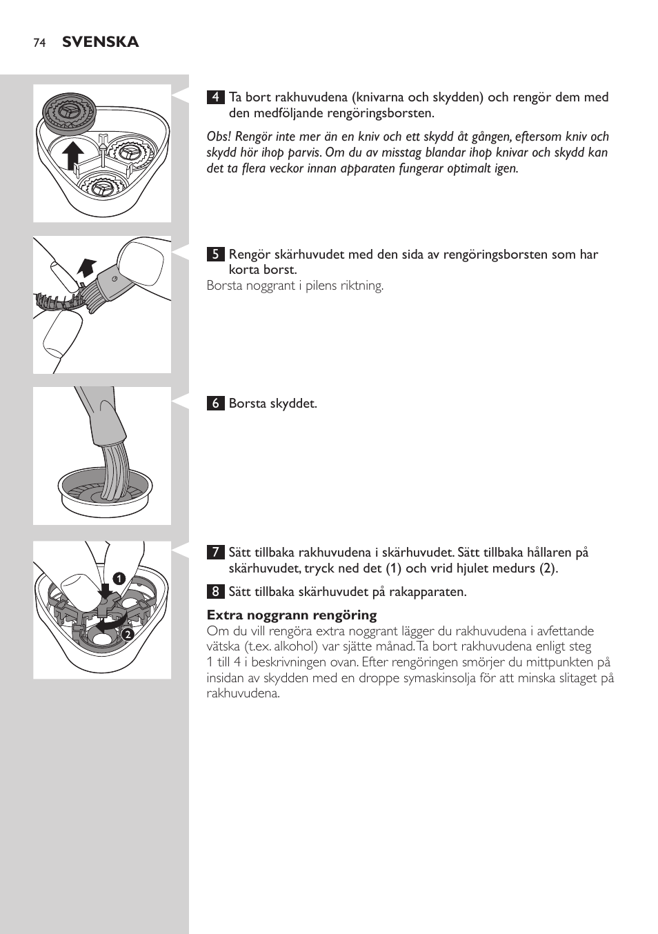 Philips SHAVER Series 3000 afeitadora eléctrica en seco User Manual | Page 74 / 84