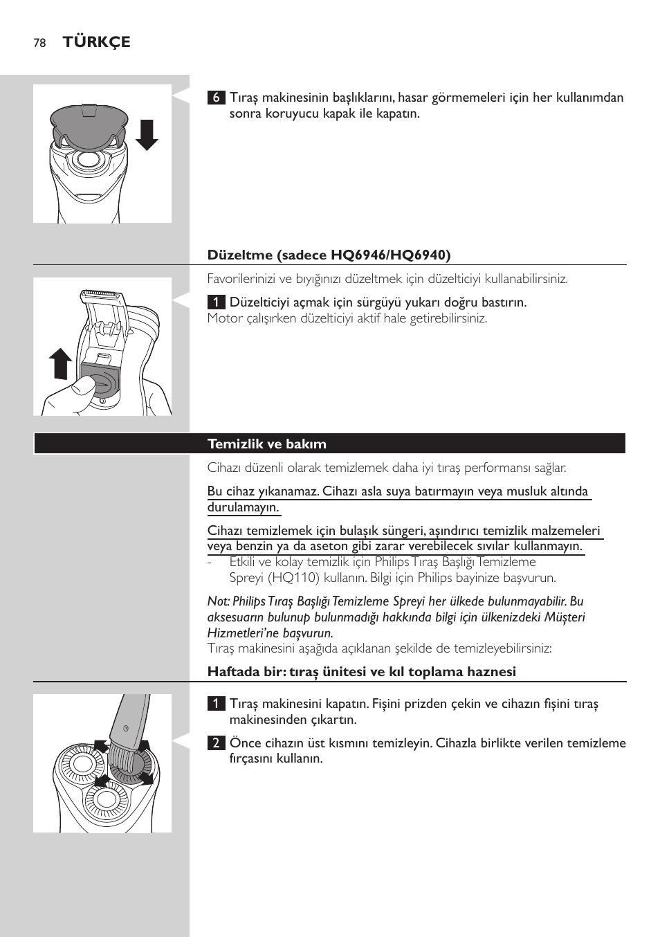 Philips SHAVER Series 3000 afeitadora eléctrica en seco User Manual | Page 78 / 84