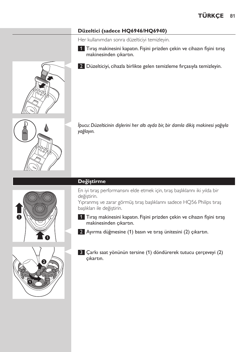Philips SHAVER Series 3000 afeitadora eléctrica en seco User Manual | Page 81 / 84
