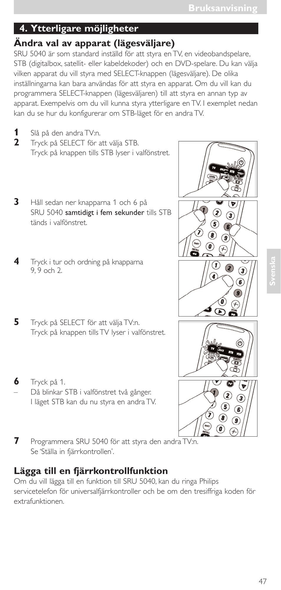 Philips Mando a distancia universal User Manual | Page 47 / 120