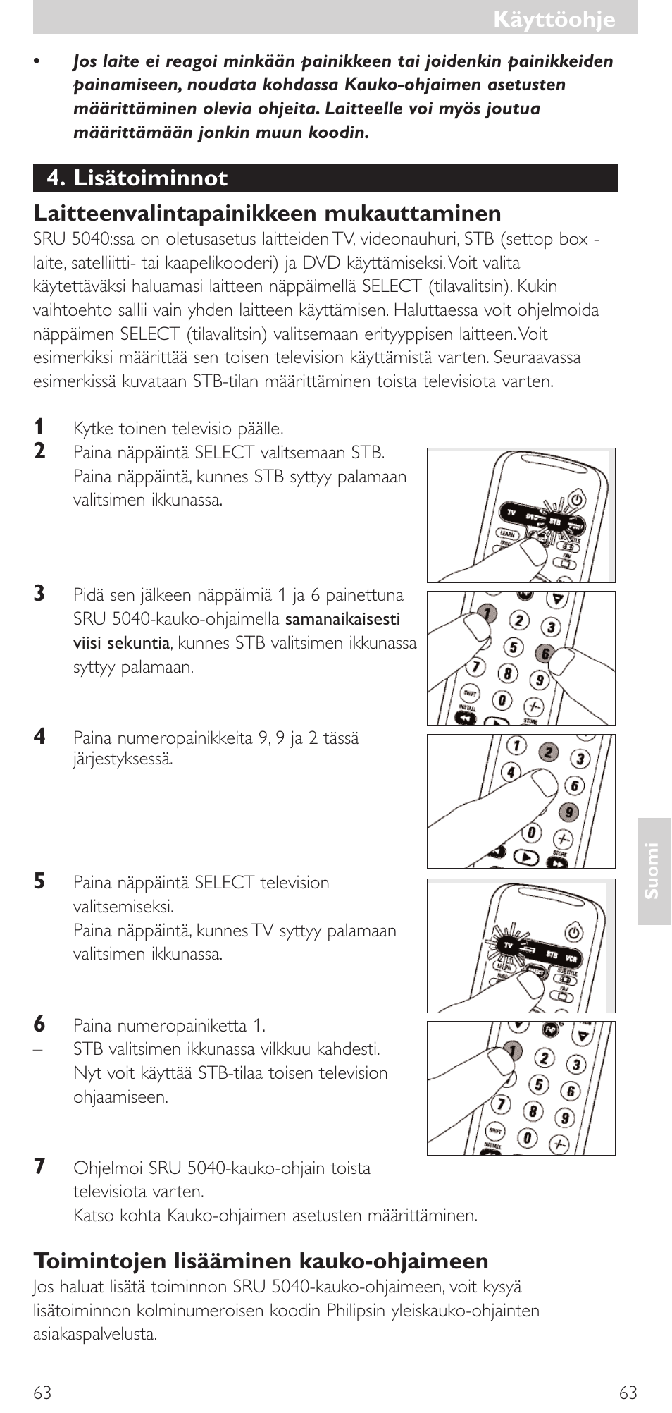 Philips Mando a distancia universal User Manual | Page 63 / 120