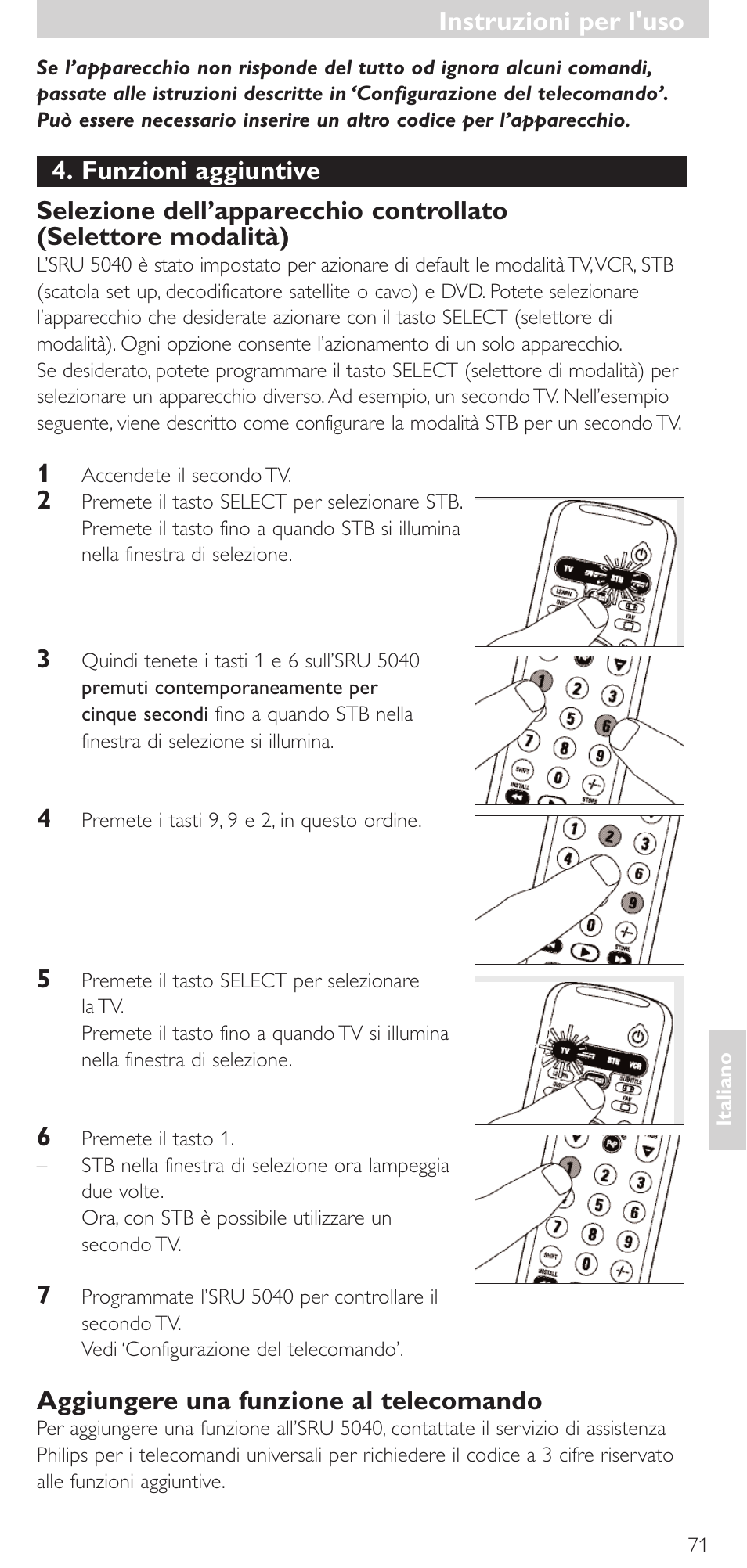 Philips Mando a distancia universal User Manual | Page 71 / 120