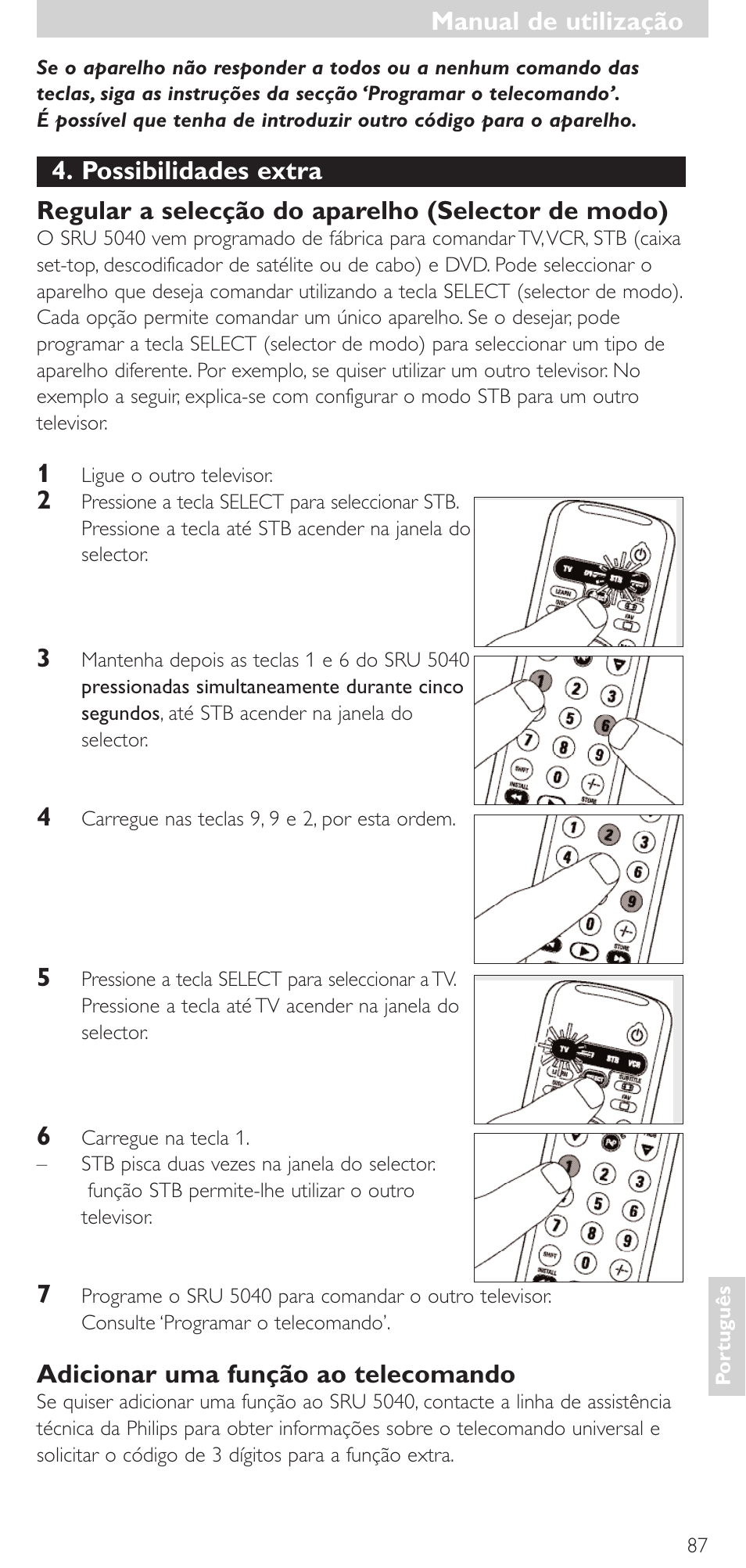 Philips Mando a distancia universal User Manual | Page 87 / 120