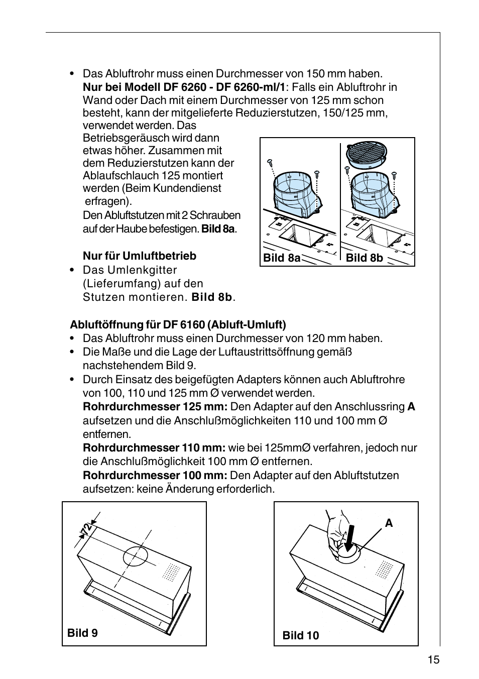 AEG COOKER HOOD DF6260-ML/1 User Manual | Page 15 / 80