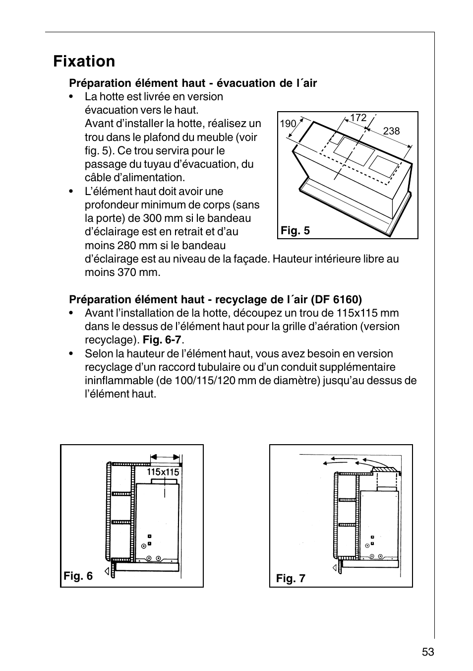 Fixation | AEG COOKER HOOD DF6260-ML/1 User Manual | Page 53 / 80