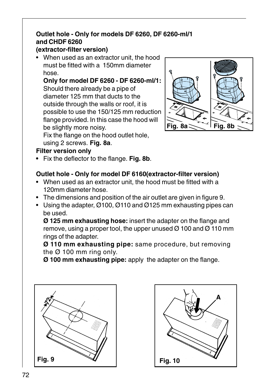 AEG COOKER HOOD DF6260-ML/1 User Manual | Page 72 / 80