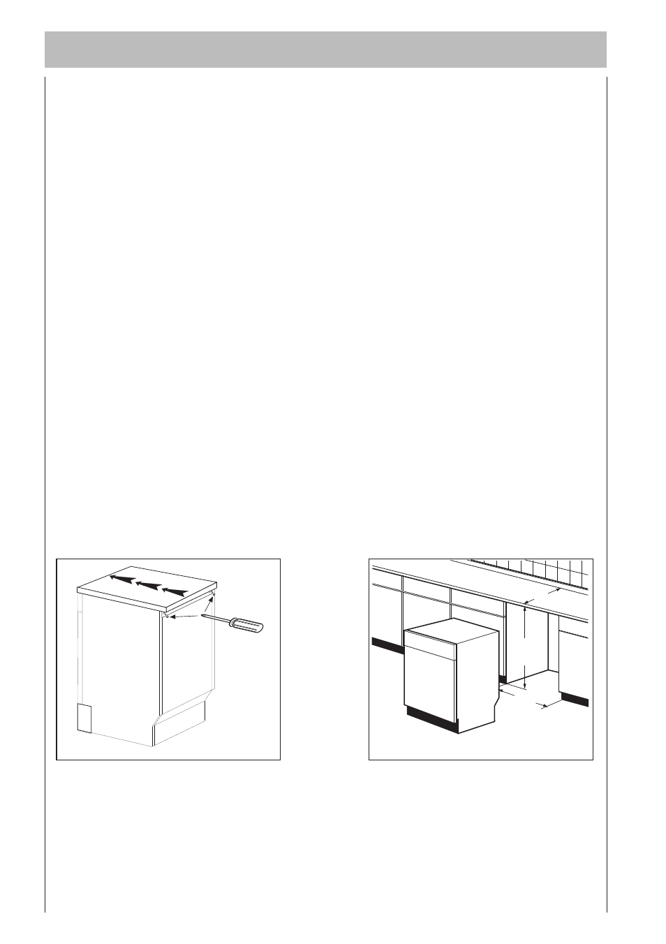 Installing, Positioning, Levelling | Adapting the work-top, Fitting under a counter | AEG FAVORIT 403 User Manual | Page 28 / 32